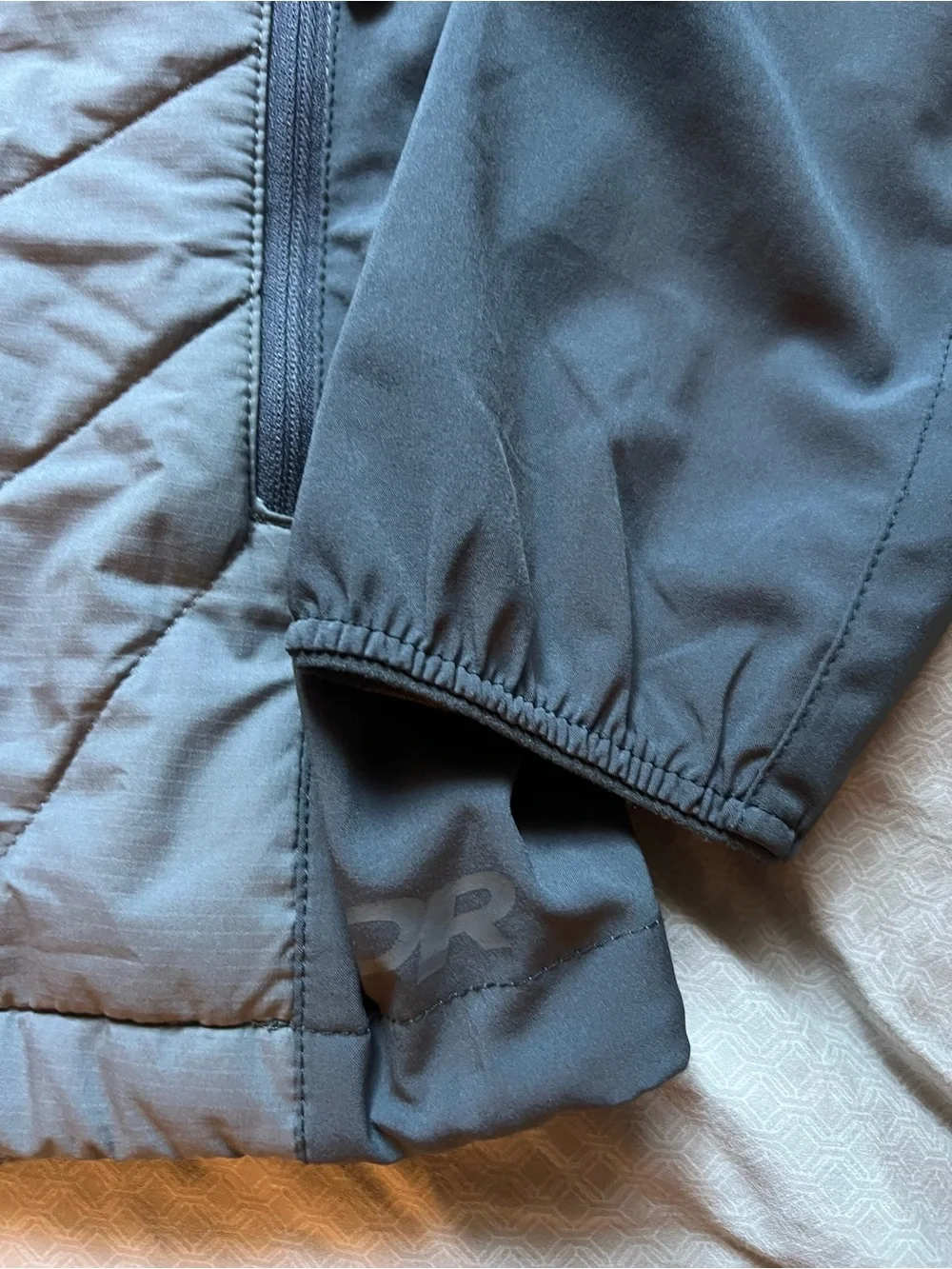 Outdoor Research M Refuge Hybrid Zippered Grey Hoodie